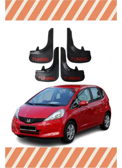 Honda Jazz 2009-2015 Tunıng Yazılı 4Lü Tozluk Çamurluk Paçalık