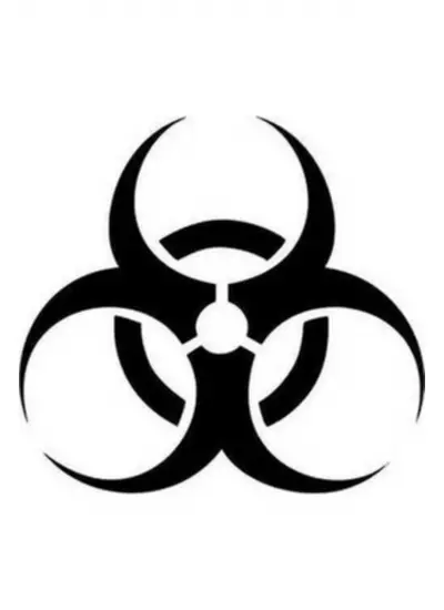 Biohazard Sticker (Oto-Motor-Laptop-Duvar-Dekor) 20 x 20 cm