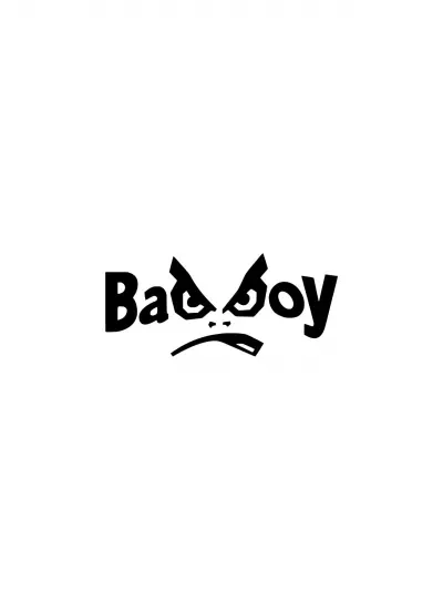 Bad Boy Sticker (Oto-Motor-Laptop-Duvar-Dekor) 20 x 8 cm