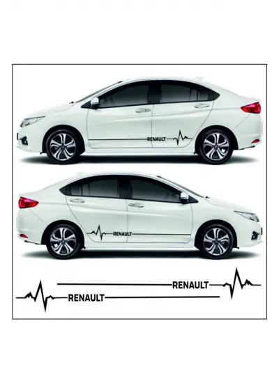 Renault Fluence İçin Uyumlu Aksesuar Yan Şerit Oto Ritim Sticker