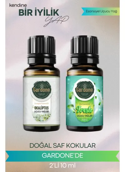 Okaliptus + Fresh (Oda Kokusu Aroma Terapi Buhurdanlık/Difüzör Yağı) Set 2 Adet x 10 ml