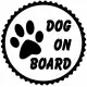 Dog On Board Tasarım Sticker 10 x 10 cm