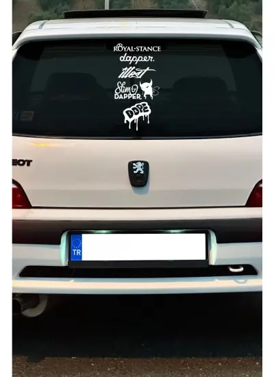 Oto Arka Cam Sticker İngilizce Model 73 40 x 20 Cm