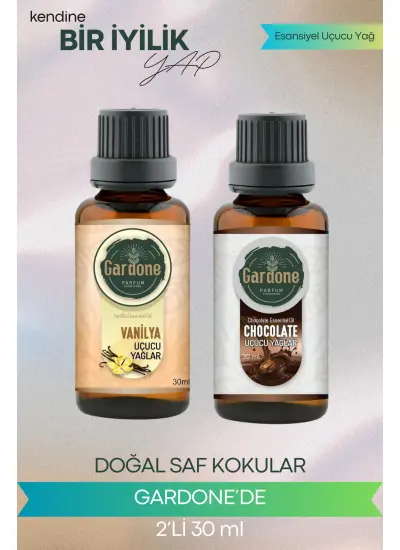 Çikolata + Vanilya (Oda Kokusu Aroma Terapi Buhurdanlık/Difüzör Yağı) Set 2 Adet x 30 ml