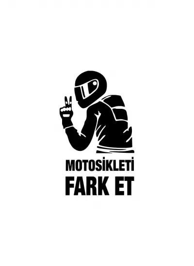 Motorsikleti Fark Et Sticker Duvar Dekor Sticker 40 x 64 cm