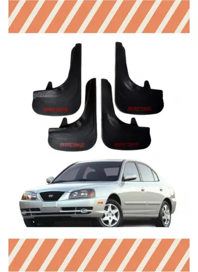 Hyundai Elentra 2002-2007 Racing Yazılı 4Lü Tozluk Çamurluk Paçalık