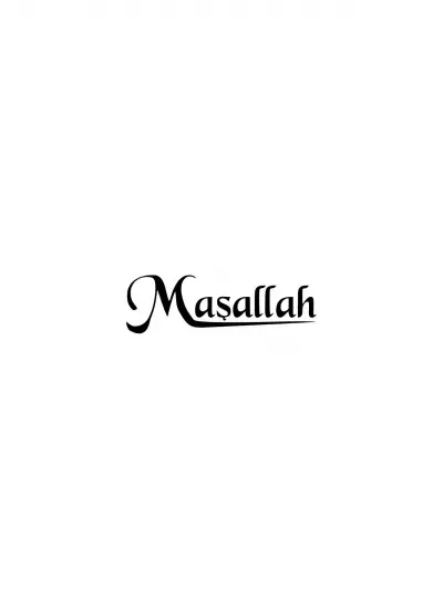 Maşallah Sticker (Oto-Motor-Laptop-Duvar-Dekor) 30 x 9 cm