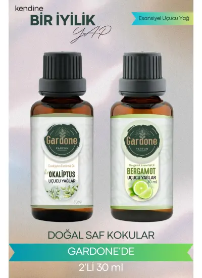 Okaliptus + Bergamot (Oda Kokusu Aroma Terapi Buhurdanlık/Difüzör Yağı) Set 2 Adet x 30 ml