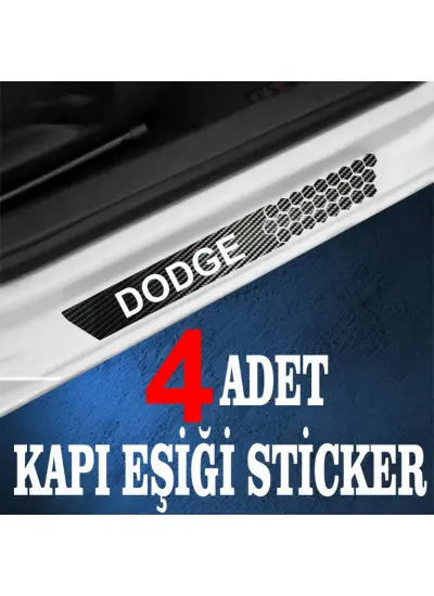 Dodge uyumlu  özel Oto Kapı eşikleri Sticker Karbon 4 Adet