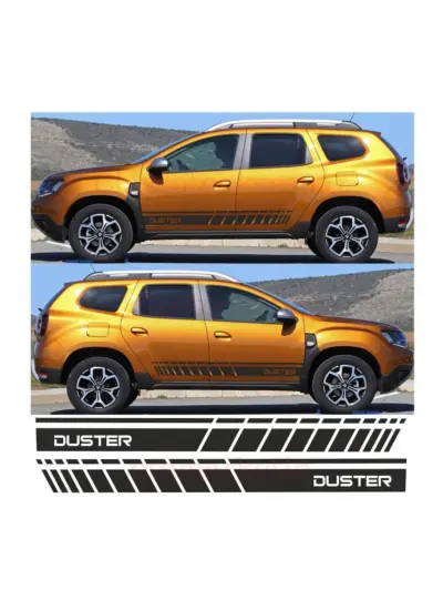 Dacia Duster İçin Uyumlu Aksesuar Oto Yan Şerit Sticker