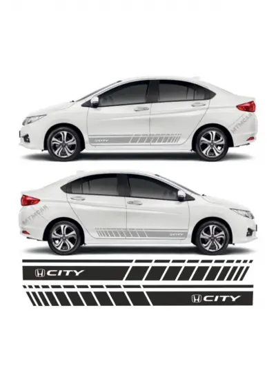 Honda City İçin Uyumlu Aksesuar Oto Yan Şerit Sticker