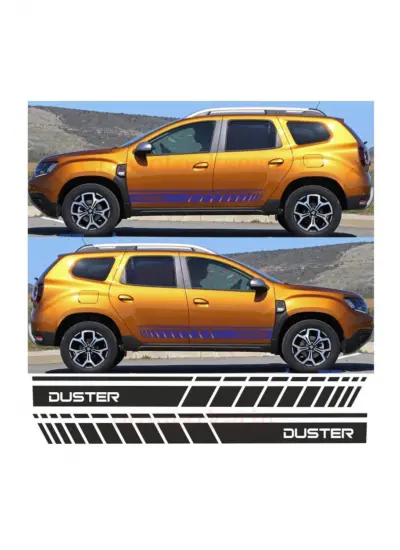 Dacia Duster İçin Uyumlu Aksesuar Oto Yan Şerit Sticker