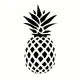 Ananas Oto Arka Cam Sticker 5 x 10 cm