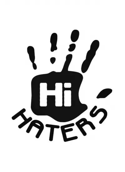 Hi Haters Oto Sticker 20 Cm