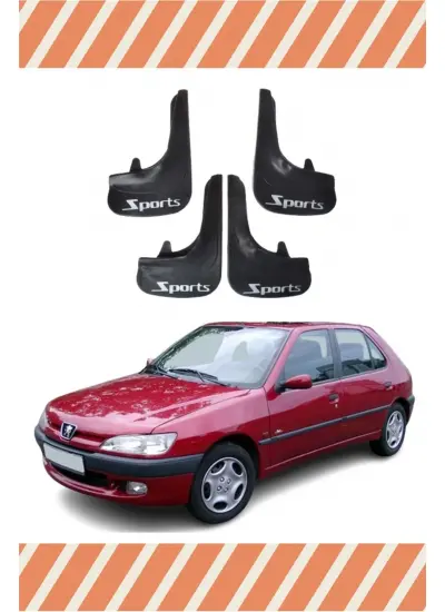 Peugeot 306 Hb Tüm Kasalar Sports Yazılı 4Lü Tozluk Çamurluk Paçalık