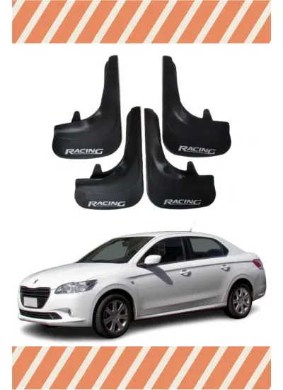 Peugeot 301 Racing Yazılı 4Lü Tozluk Çamurluk Paçalık