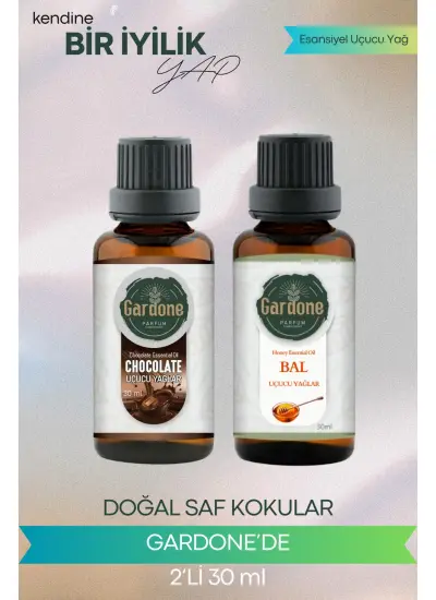 Çikolata + Bal (Oda Kokusu Aroma Terapi Buhurdanlık/Difüzör Yağı) Set 2 Adet x 30 ml