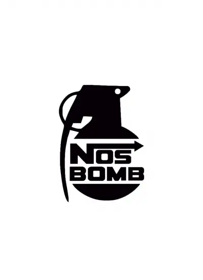 Nos Bomb Sticker (Oto-Motor-Laptop-Duvar-Dekor) 15 x 11 cm