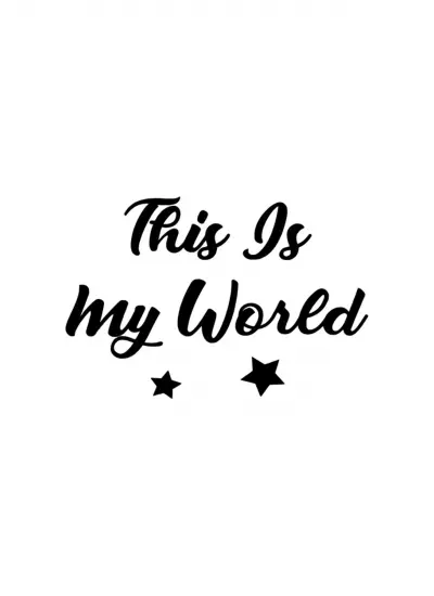 This is My World Sticker (Oto-Motor-Laptop-Duvar-Dekor) 20 x 14 cm