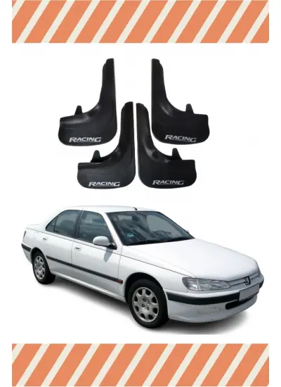 Peugeot 406 Racing Yazılı 4Lü Tozluk Çamurluk Paçalık