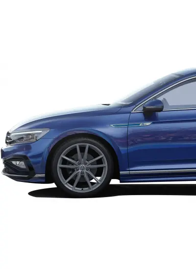 R-Line Çamurluk Çıtası Krom Mavi Üst Kalite Passat B8.5 SD 2015 Ve Sonrası Modeller İçin