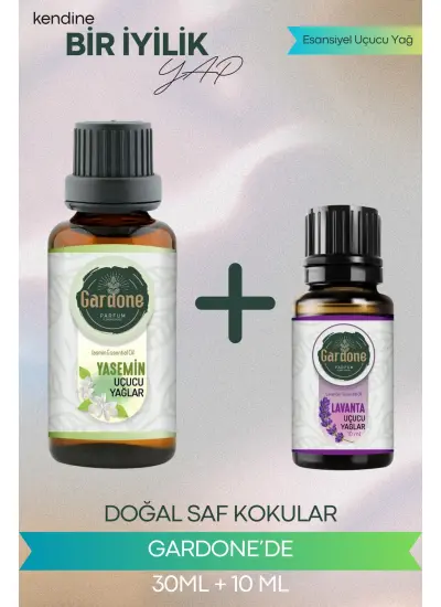 Yasemin 30 ml + Lavanta 10 ml (Oda Kokusu Aroma Terapi Buhurdanlık/Difüzör Yağı) Set 2 Adet