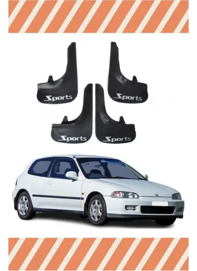 Honda Civic 1992-1995 Sports Yazılı 4Lü Tozluk Çamurluk Paçalık