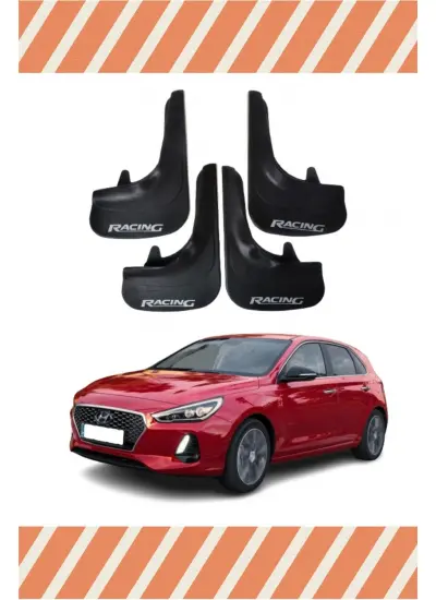 Hyundai I30 Racing Yazılı 4Lü Tozluk Çamurluk Paçalık