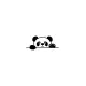 Camdan Bakan Panda Sticker Duvar Dekor Sticker 40 x 16 cm