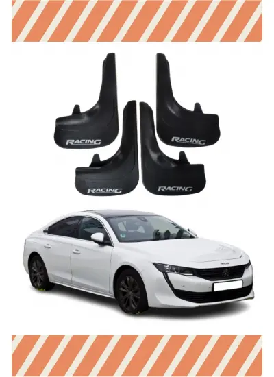 Peugeot 508 Racing Yazılı 4Lü Tozluk Çamurluk Paçalık