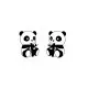 Panda Duvar Dekor Sticker 40 x 20 cm