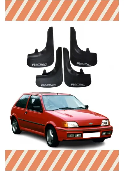 Ford Fiesta 1990-2002 Racing Yazılı 4Lü Tozluk Çamurluk Paçalık