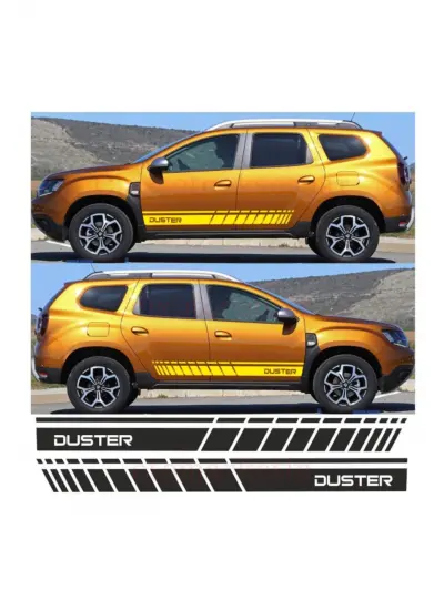 Dacia Duster İçin Uyumlu Aksesuar Oto Yan Şerit Sticker