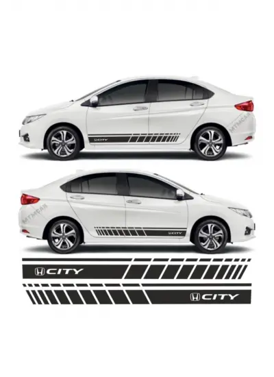 Honda City İçin Uyumlu Aksesuar Oto Yan Şerit Sticker