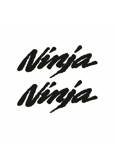 Ninja Yazı Motosiklet Sticker 2 Adet 15 x 6 cm