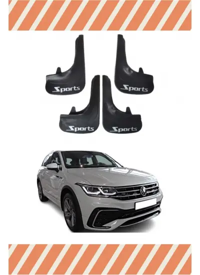 Volswagen Tiguan Tüm Kasalar Sports Yazılı 4Lü Tozluk Çamurluk Paçalık