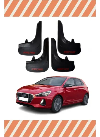 Hyundai I30 Racing Yazılı 4Lü Tozluk Çamurluk Paçalık