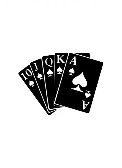 Poker Flush Sticker (Oto-Motor-Laptop-Duvar-Dekor) 20 x 14 cm