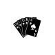 Poker Flush Sticker (Oto-Motor-Laptop-Duvar-Dekor) 20 x 14 cm