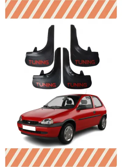 Opel Corsa B 1993-2000 Tunıng Yazılı 4Lü Tozluk Çamurluk Paçalık