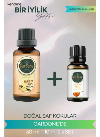 Vanilya 30 ml + Bal 10 ml (Oda Kokusu Aroma Terapi Buhurdanlık/Difüzör Yağı) Set 2 Adet