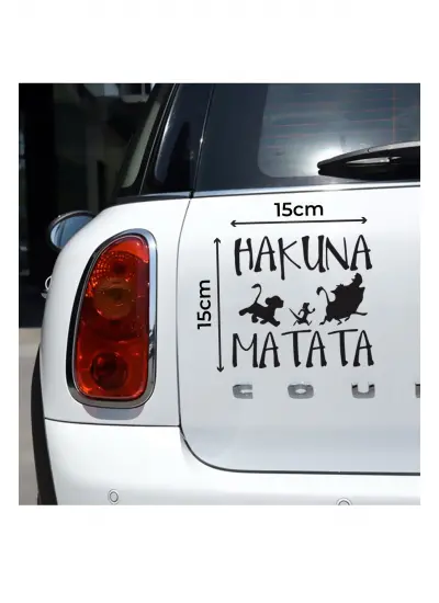 Hakuna Matata Sticker (Oto-Motor-Laptop-Duvar-Dekor) 10 x 10 cm