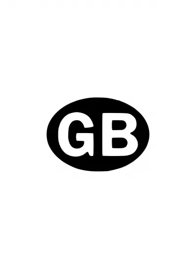 GB Sticker (Oto-Motor-Laptop-Duvar-Dekor) 10 x 7 cm