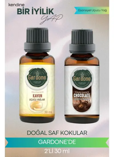 Kavun + Çikolata (Oda Kokusu Aroma Terapi Buhurdanlık/Difüzör Yağı) Set 2 Adet x 30 ml