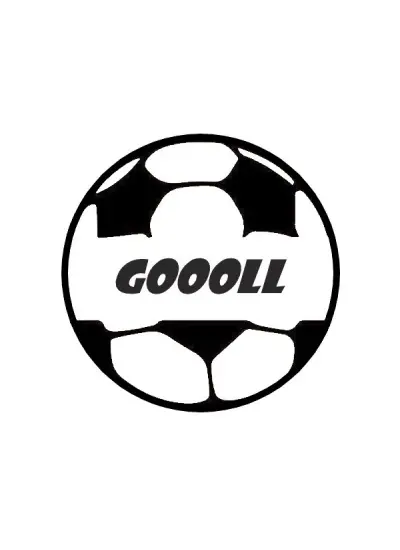 Goooll Futbol Topu Sticker (Oto-Motor-Laptop-Duvar-Dekor) 30 x 30 cm