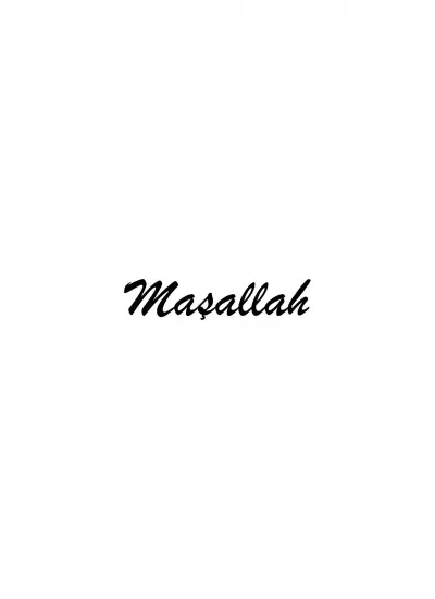 Maşallah Sticker (Oto-Motor-Laptop-Duvar-Dekor) 20 x 4 cm