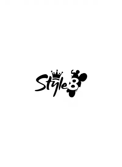 Style 8 Sticker (Oto-Motor-Laptop-Duvar-Dekor) 10 x 5 cm