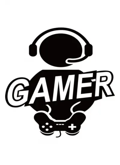 Gamer Sticker (Oto-Motor-Laptop-Duvar-Dekor) 30 x 30 cm