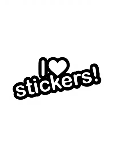 I Love Stickers Sticker (Oto-Motor-Laptop-Duvar-Dekor) 10 x 5 cm