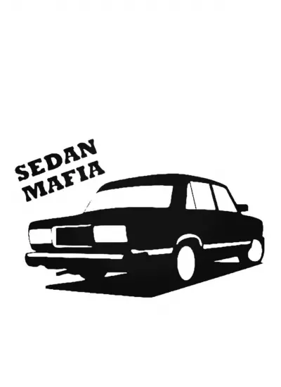 Sedan Mafia Tasarım Oto Sticker Model B 20 x 5 Cm